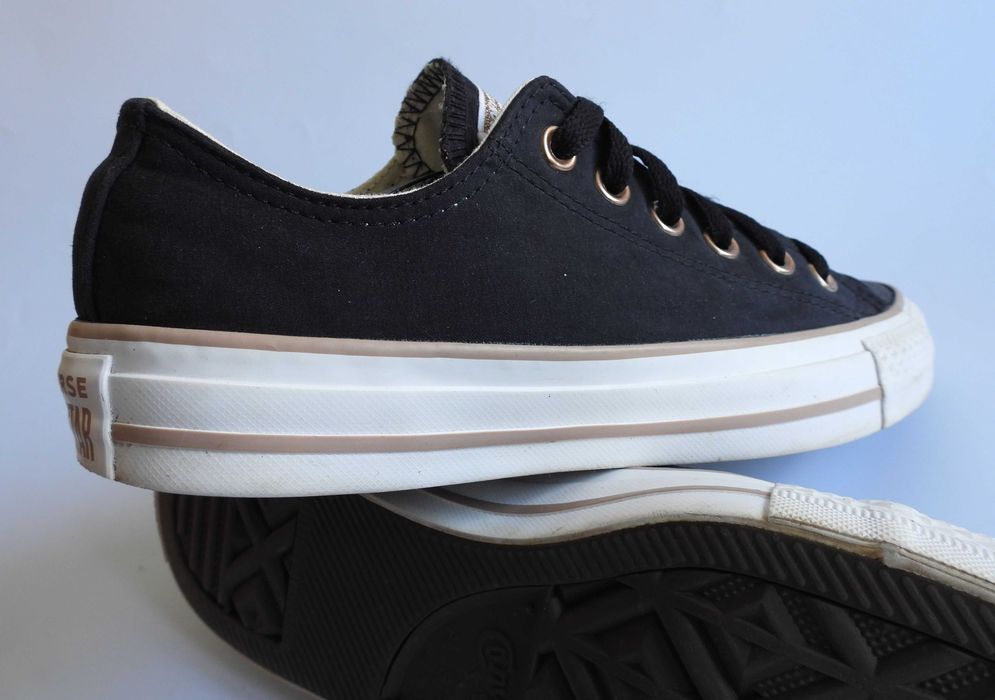 Converse All Star czarno złote trampki 37,5