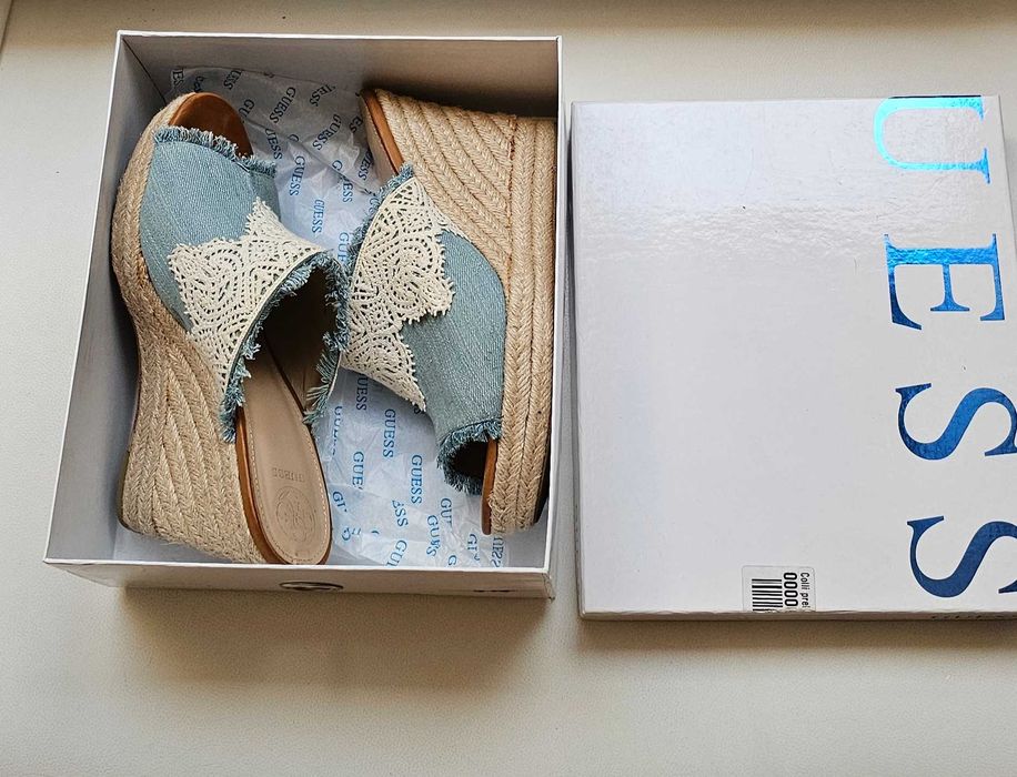 GUESS koturny espadryle jeans roz 41