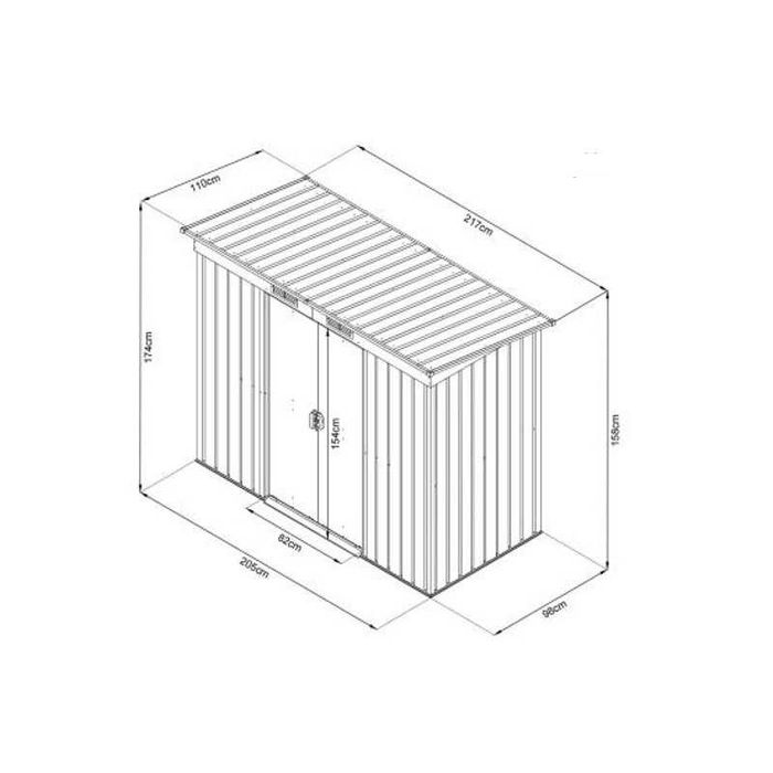 Abrigo de Jardim 217x110x174cm