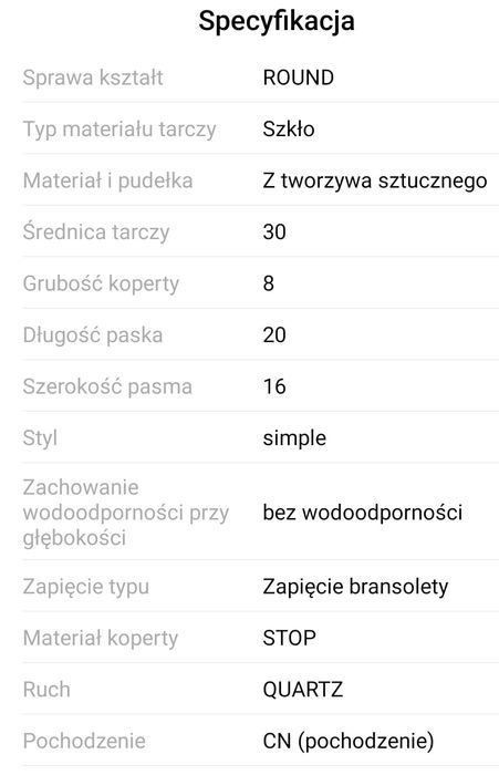 Zegarek damski plus bransoletka