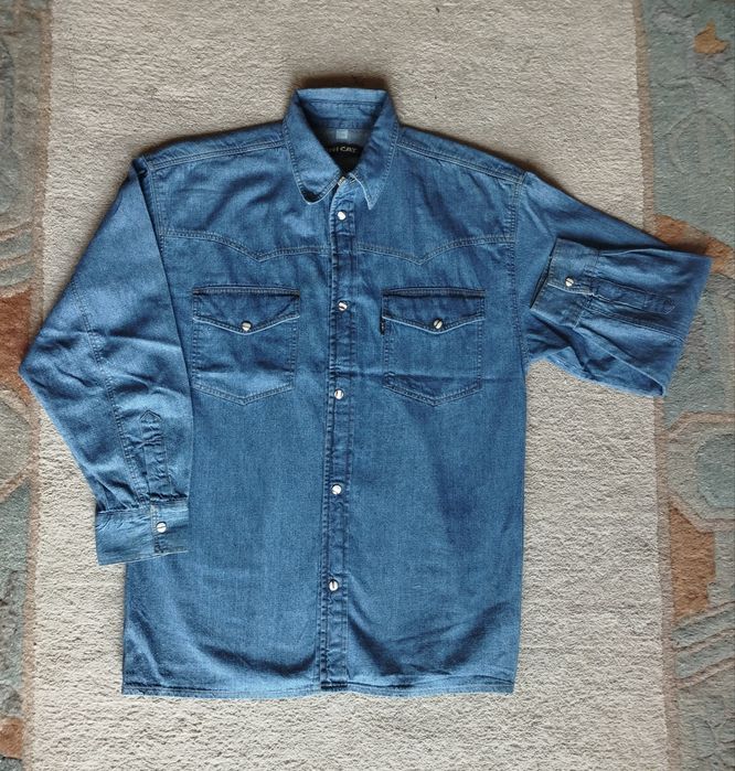 Luźna jeasowa koszula chłopięca/unisex 152cm
