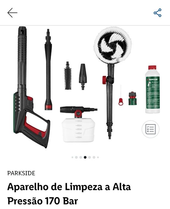 Máquina lavar limpar alta pressão 170 bar PARKSIDE