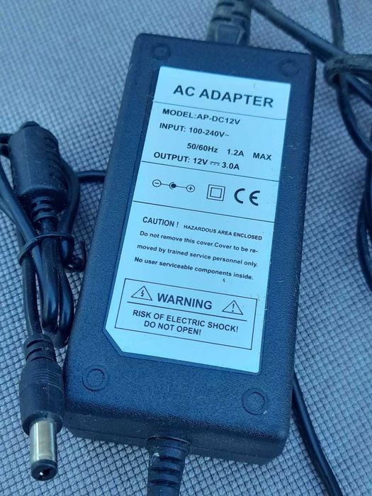 Блок питания 12V 3.0A./К телевизору/монитору/1,2А max./живлення