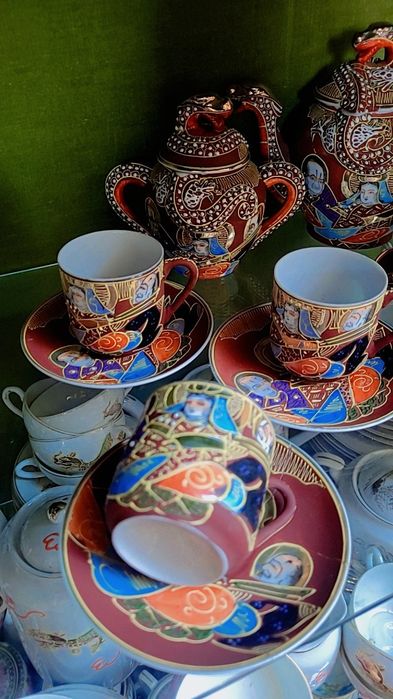 Piekny serwis  kawiwy .herbaciany Japonski dla 6 osób