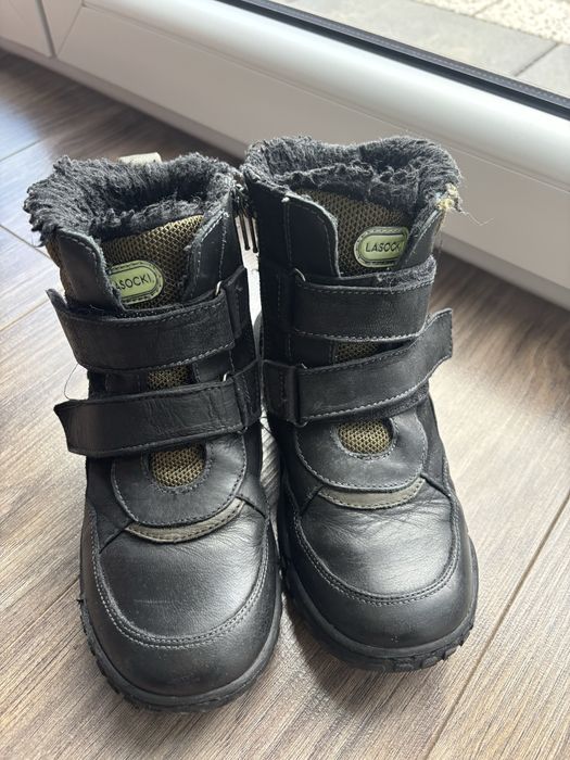 Buty skórzane zimowe Lasocki r. 31 chłopięce