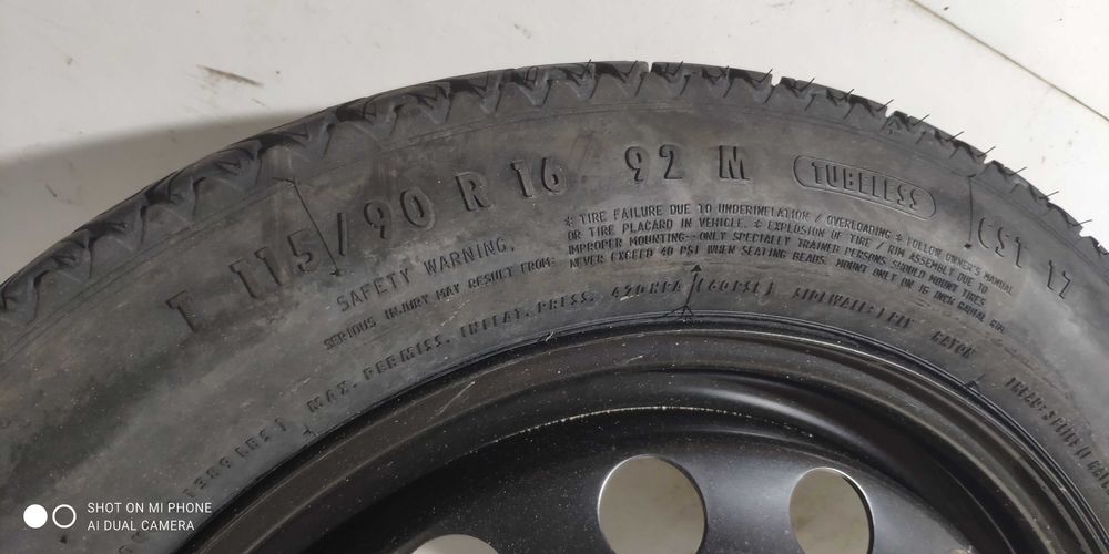 Koło dojazdowe 5x120 BMW 115/90R16 zapasowe dojazd kompletne całe nowe