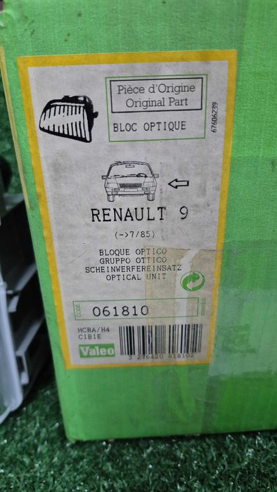 Otica Farol Frente Esquerdo Renault 9 Ate 07/1985 Ref. 061810 Valeo ORIGINAL NOVO