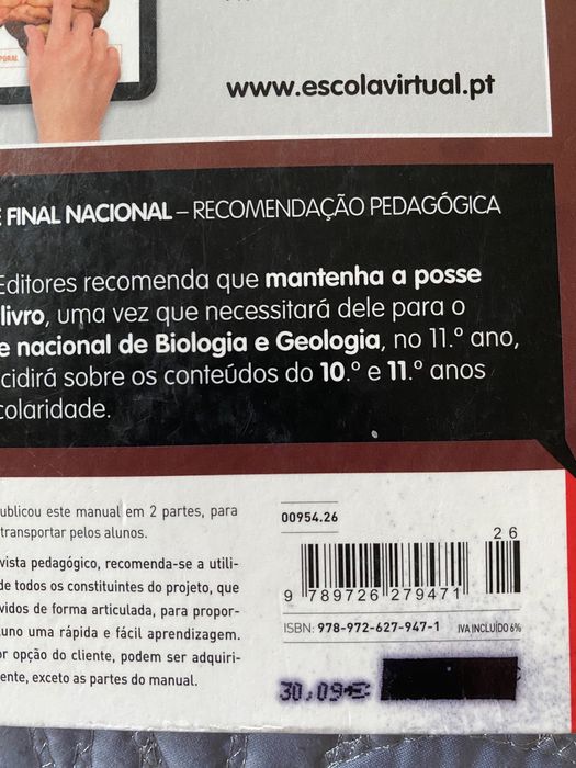 Manuais geologia 10 + biologia 10