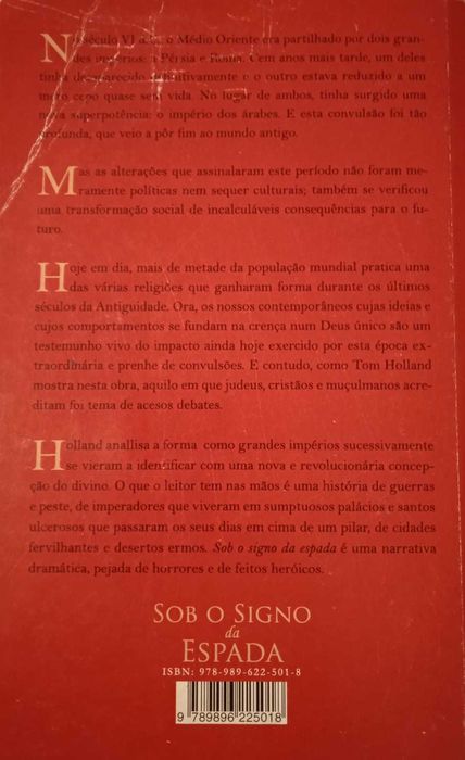 Sob o Signo da Espada de Tom Holland, livros baratos