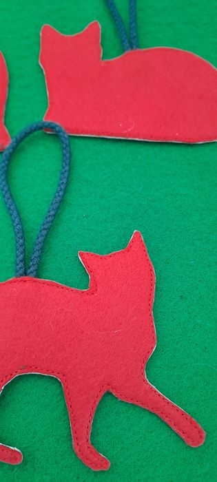 3 decorações de Natal, motivo gatos