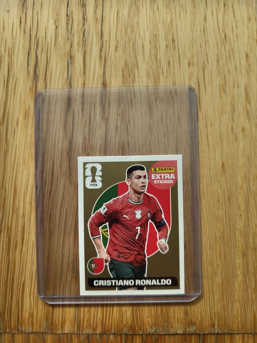 Cromo Extra Sticker Ronaldo ouro
