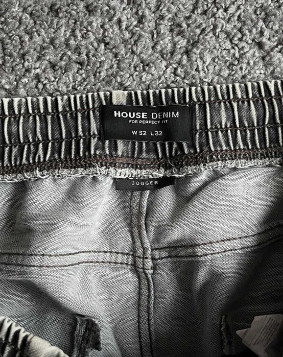 Szare jeans joggery House męskie W32 L32