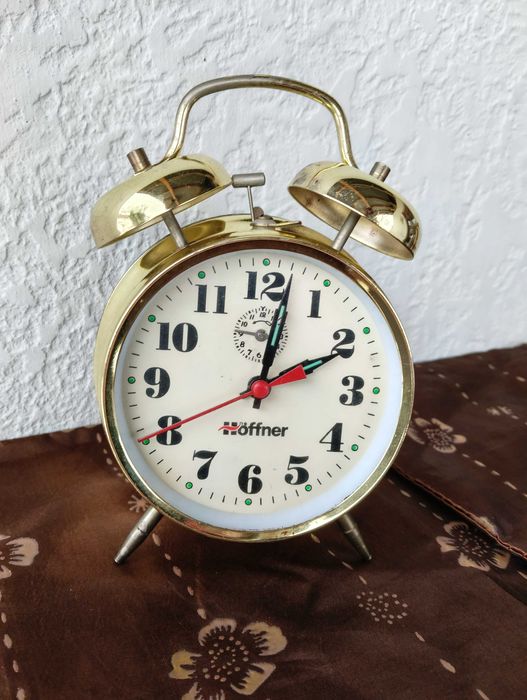 Zegar Budzik Kolekcjonerski marki Hoffner PRL