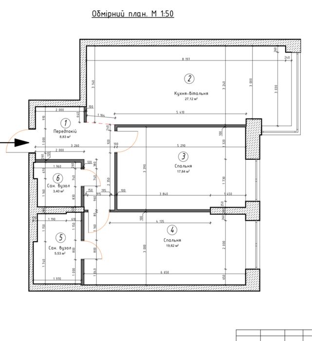 3-кімнатна квартира за адресою бульвар Дружби Народів (площа 83 м²) - Atlanta.ua - фото 23