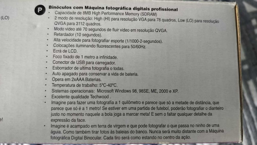 Binóculos Pro com câmara digital