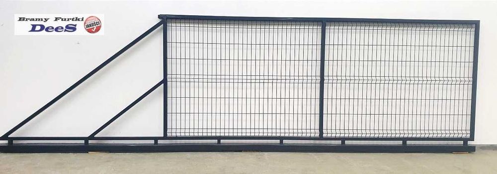 Brama przesuwna panel 3D 4000x1500 w komplecie monterskim