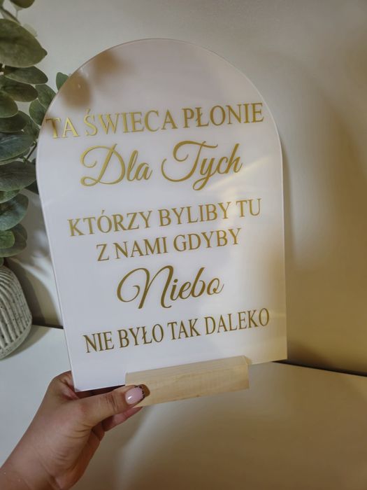 Komplet 2 tabliczek ta świeca płonie