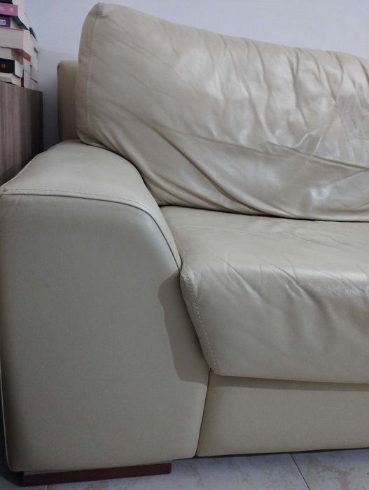 Sofá Pele creme - Ezarte