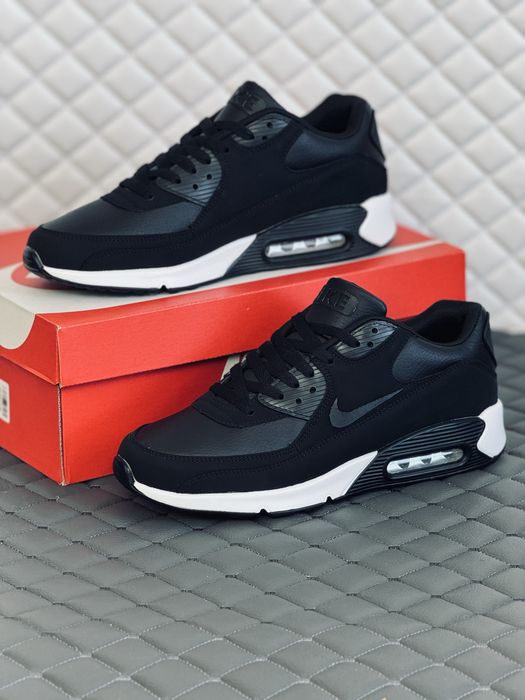 Nike Air Max 90 black-white кроссовки мужские Найк 90 весна