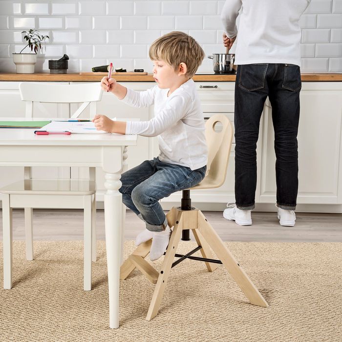 Стілець для годування IKEA GRÅVAL, високий з підносом, береза