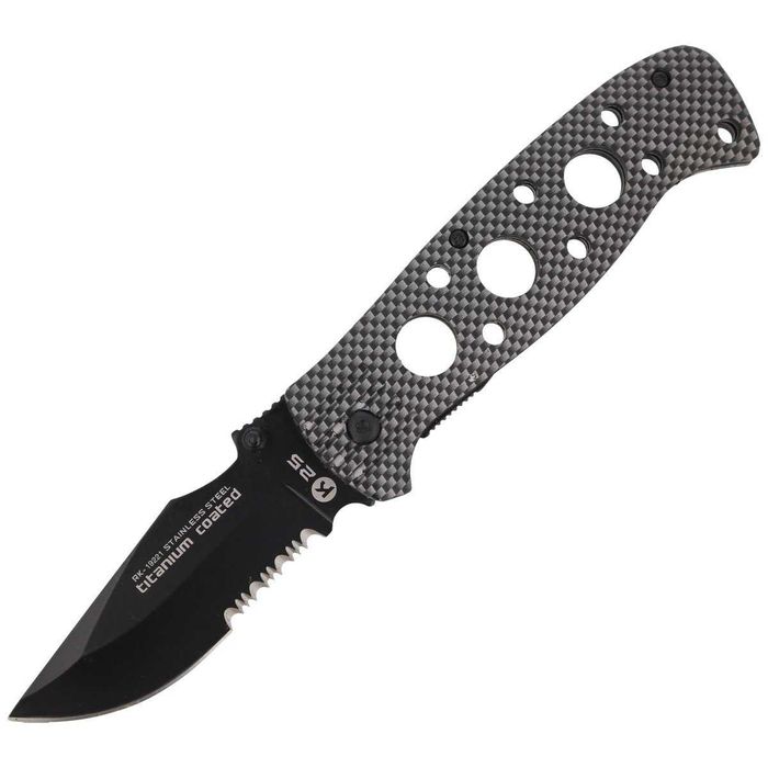 K25 Titanium Tactical Carbon Folder 85mm Nóż składany 19221