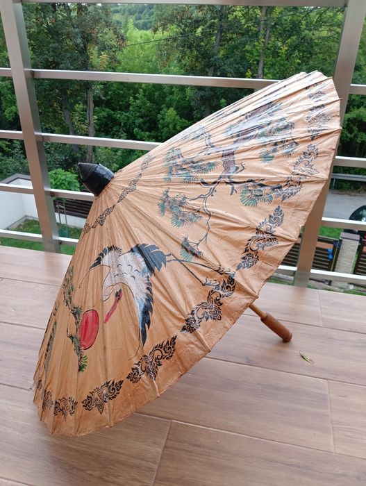 Orientalny Parasol japoński chiński azjatycki ręcznie malowany