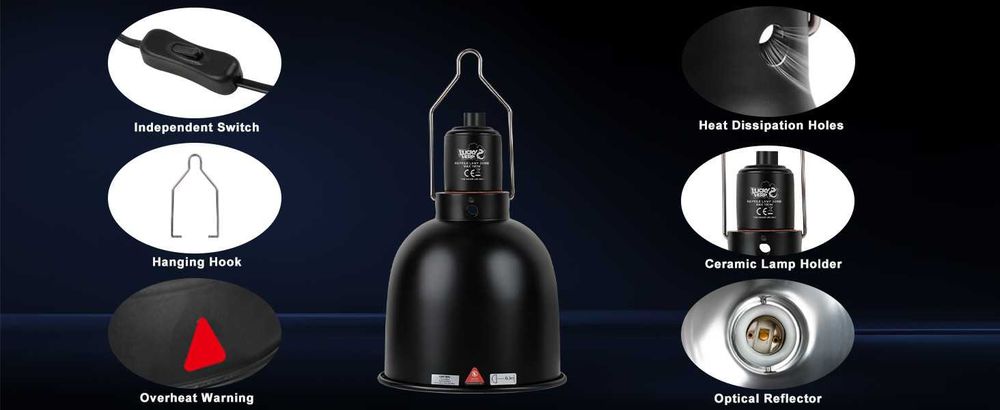 Dome NOVA Cúpula Refletora para Lâmpadas de Répteis LUCKY HERP