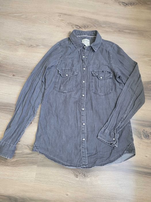 Szara jeansowa koszula, pull&bear