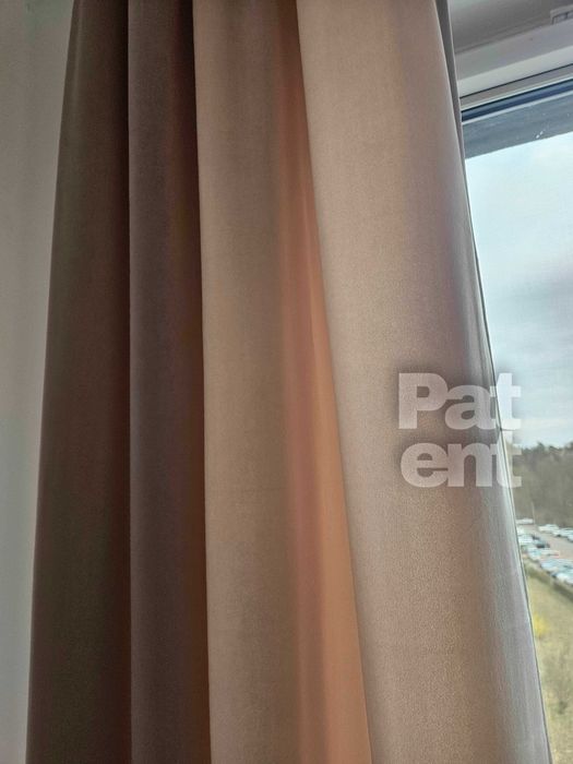 Zasłony okienne długie beżowe jasne boho nowoczesne welur welvet