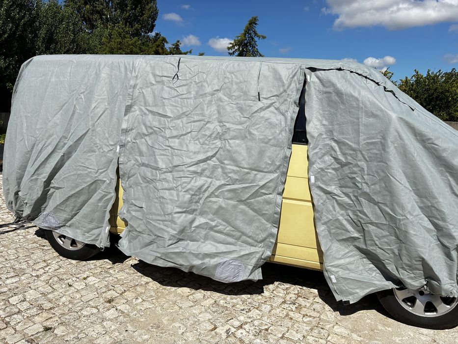 Capa de luxo respirável para carrinha VW T4 (1990–2003), T5 (2003–2015) e T6 com distância entre eixos curta