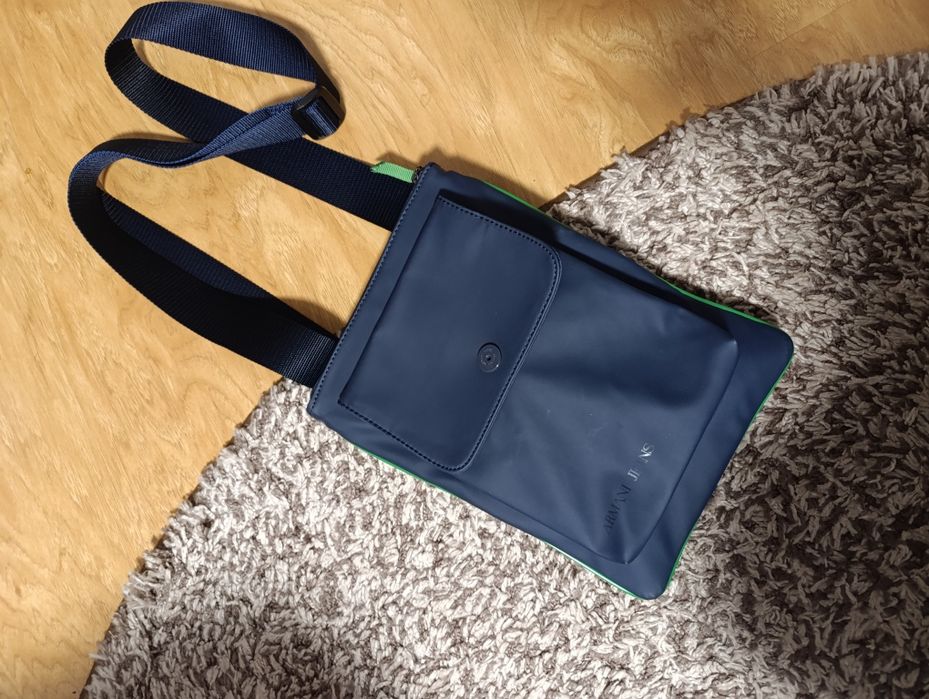 Armani Jeans Blue Crossbody Shoulder Bag Messenger сумка мессенджер