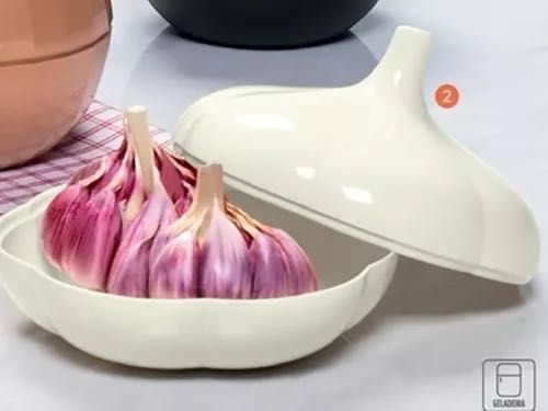 Porta alhos tupperware