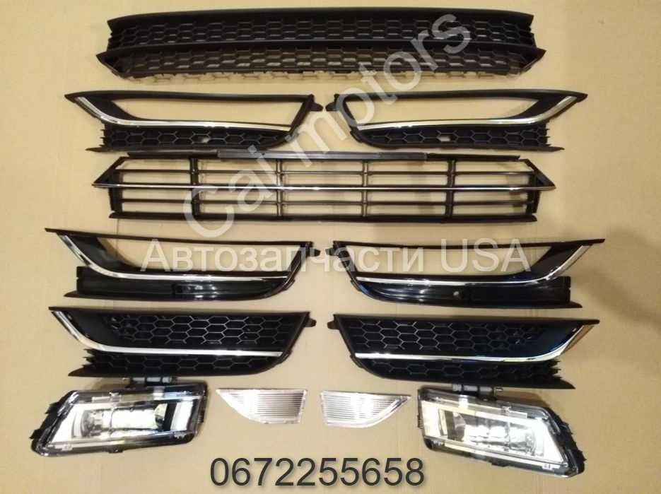 Противотуманные фары противотуманки туманки решетки Passat B7 B8 Jetta