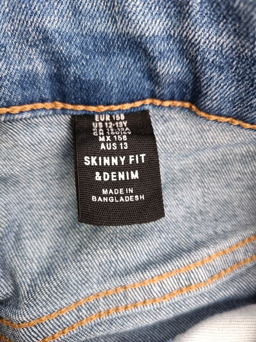 Spodnie jeans/dżins przecierane, rozm.158