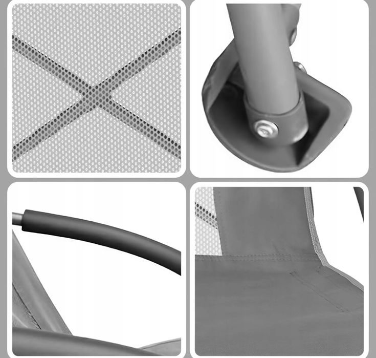 Krzesło Wędkarskie Turystyczne Składane z Oparciem Plażowy Ogrodowy