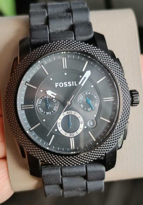 Relógio Fossil Machine Black - Estilo Militar (Saldos)
