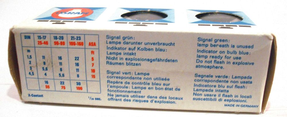 Osram - flash antigos para fotografia