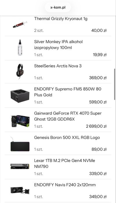 Gamingowy Potwór RTX 4070 Super / i5-13600KF / 32GB RAM / 1TB SSD