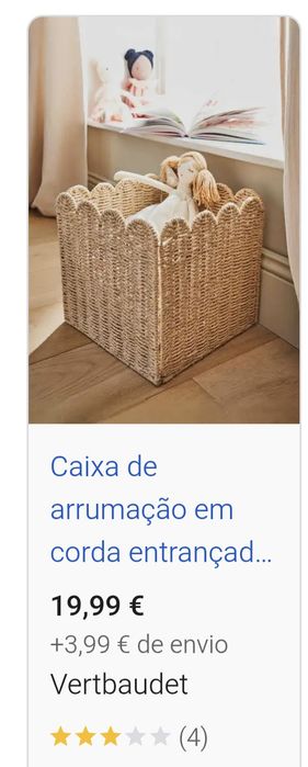 2 estantes + 2 caixas Vertbaudet PREÇO POR CONJUNTO