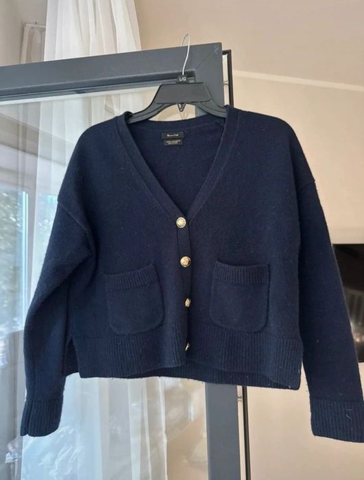 wełniany sweter kardigan massimo dutti