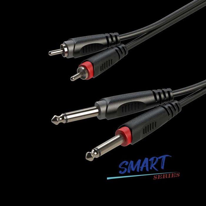 Kabel audio 2 x RCA / 2 x Jack 6.3mm mono 6m Roxtone SACC150L6