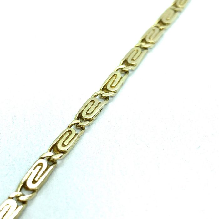Złoty ŁAŃCUSZEK męski 14K splot GRECKI 56 cm