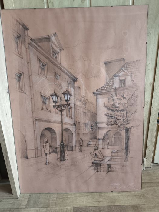 Obraz szkic Gliwice rynek