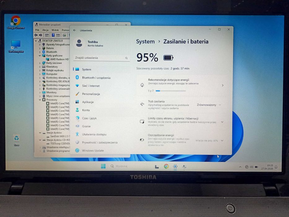 Toshiba L850 - i7 - SSD- win11