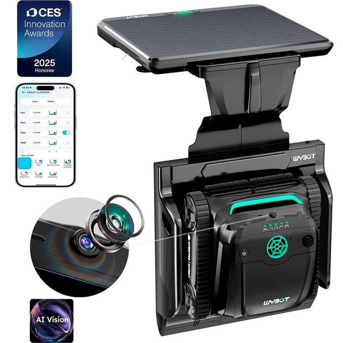 Robot de Piscina a Bateria Solar WYBOT S2 Solar VISION