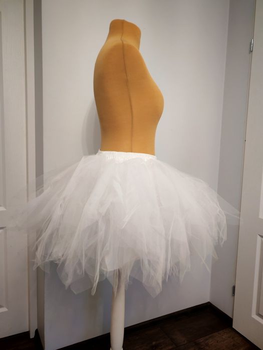 Spódnica halka  biala tiulowa tutu baletowa wiele warstw kostium  xl
