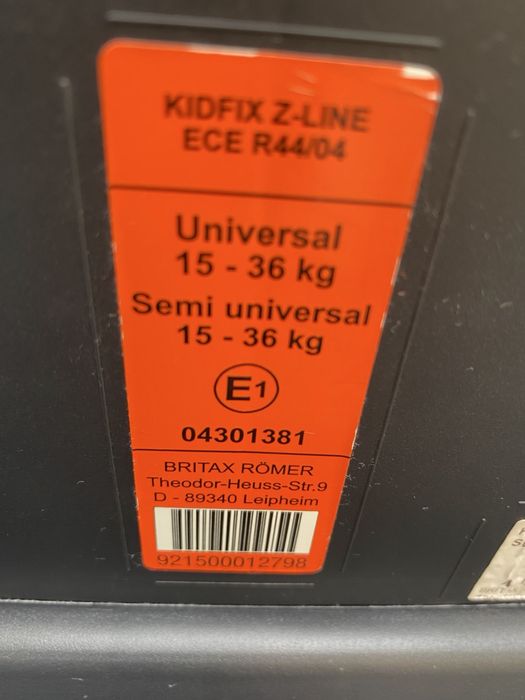 Fotelik samochodowy z ISOFIX Britax Römer (XP-PAD)