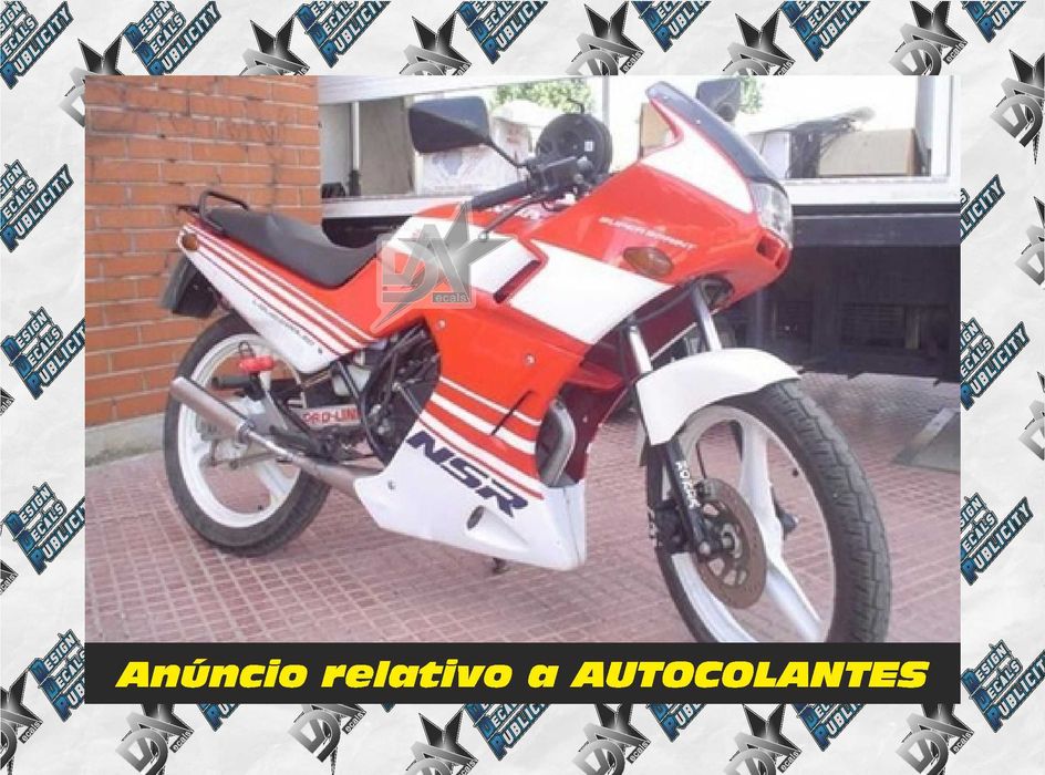 Autocolantes para Honda NSR 50 / 75 F2  -- versão mota vermelha