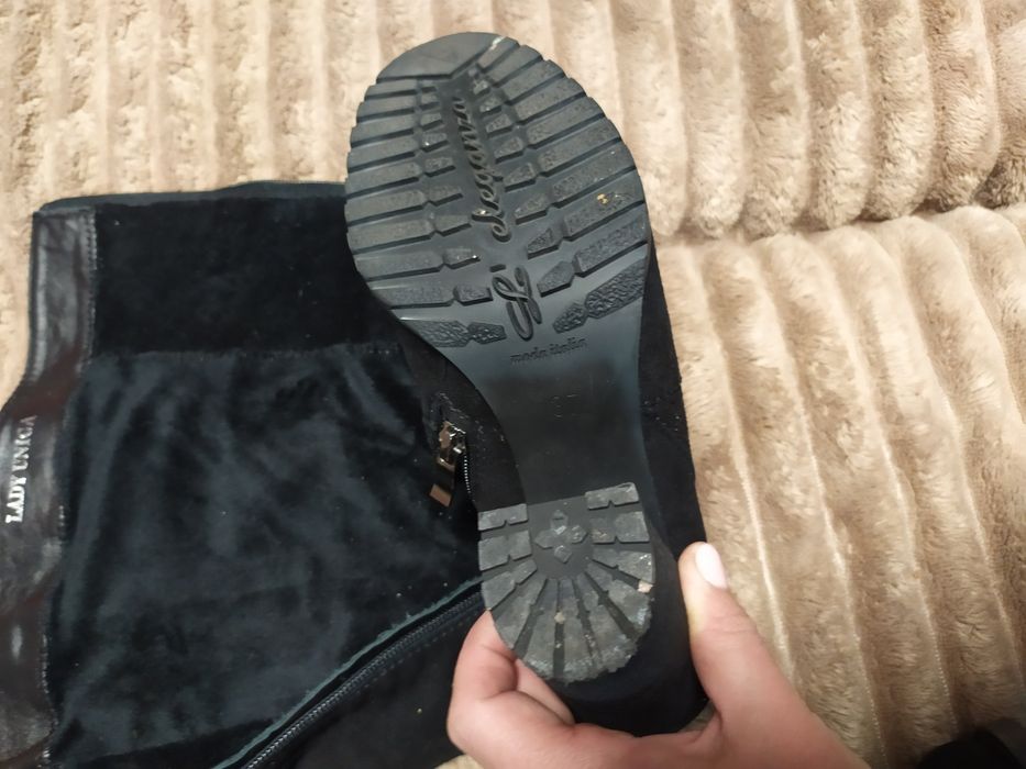 Сапоги замшевые женские зимние