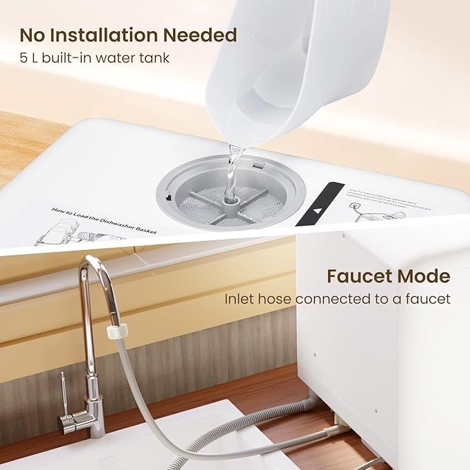 HAVA Mini zmywarka stołowa 5 l – 6 programów, susze